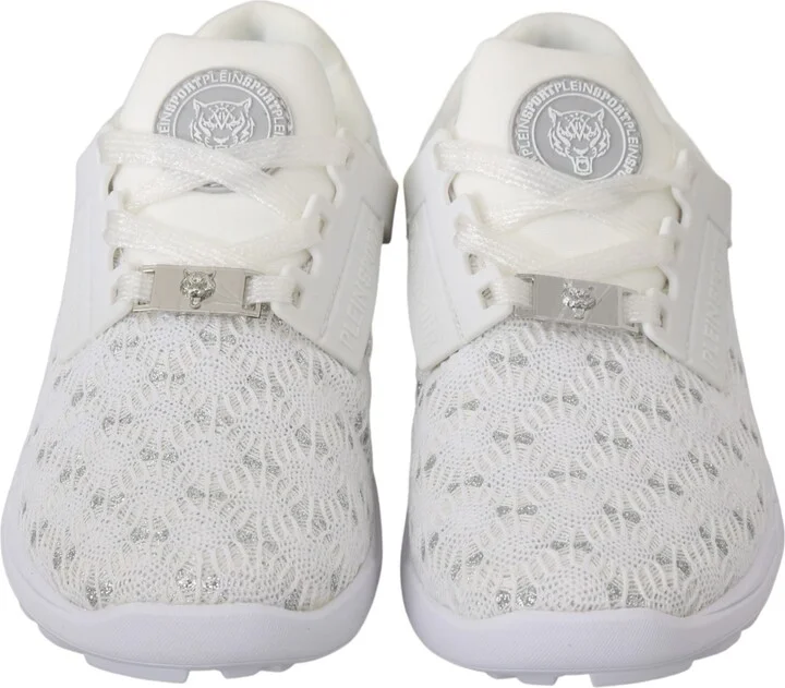 White Polyester Casual Sneakers Women's Shoes - Image 4