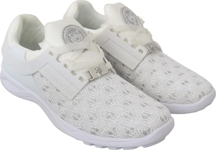 White Polyester Casual Sneakers Women's Shoes - Image 5