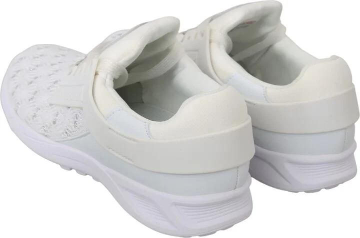 White Polyester Casual Sneakers Women's Shoes - Image 6