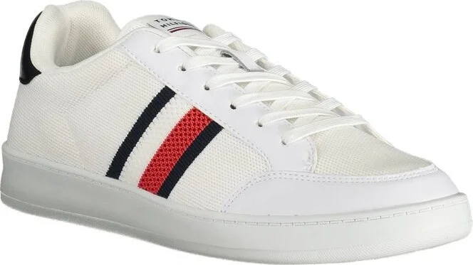 White Polyester Men's Sneaker - Image 2