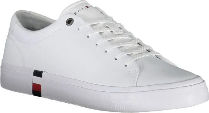 White Polyester Men's Sneaker - Image 2