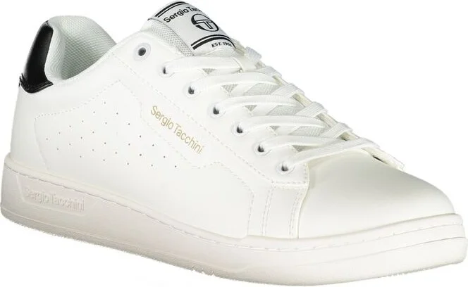 White Polyester Men's Sneaker - Image 2