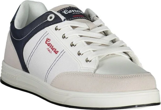 White Polyester Men's Sneaker - Image 2