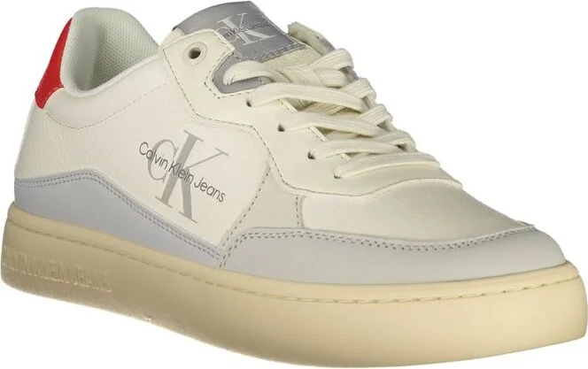 White Polyester Men's Sneaker - Image 2