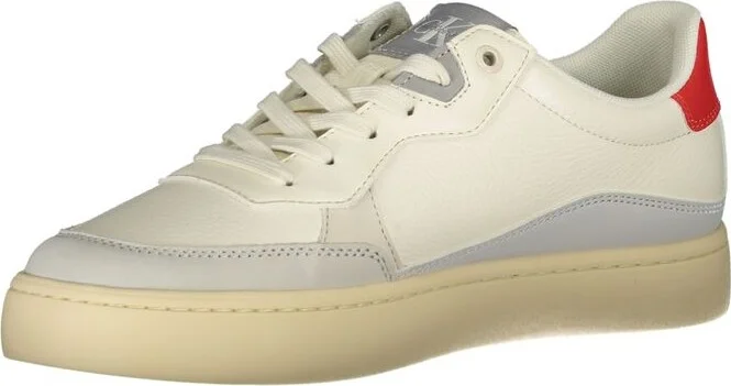 White Polyester Men's Sneaker - Image 3