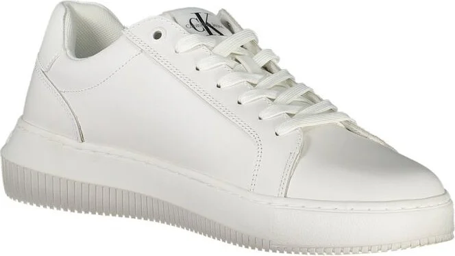 White Polyester Men's Sneaker - Image 2