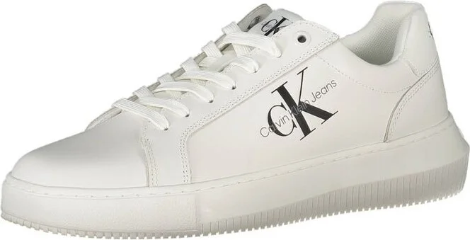 White Polyester Men's Sneaker - Image 3