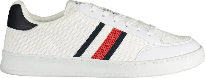 White Polyester Men's Sneaker