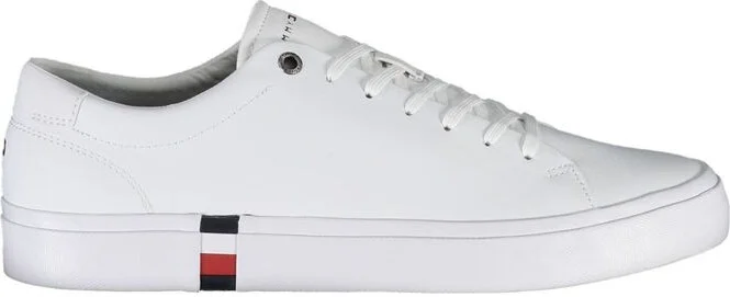 White Polyester Men's Sneaker