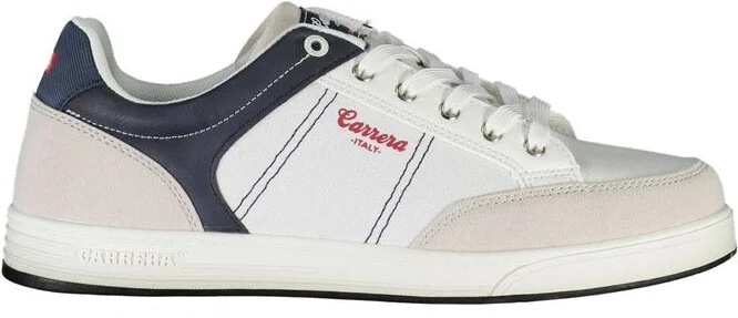White Polyester Men's Sneaker