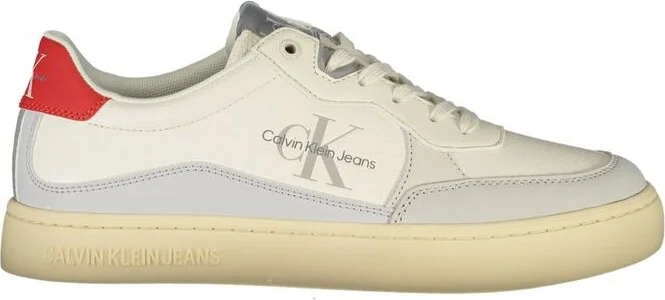 White Polyester Men's Sneaker