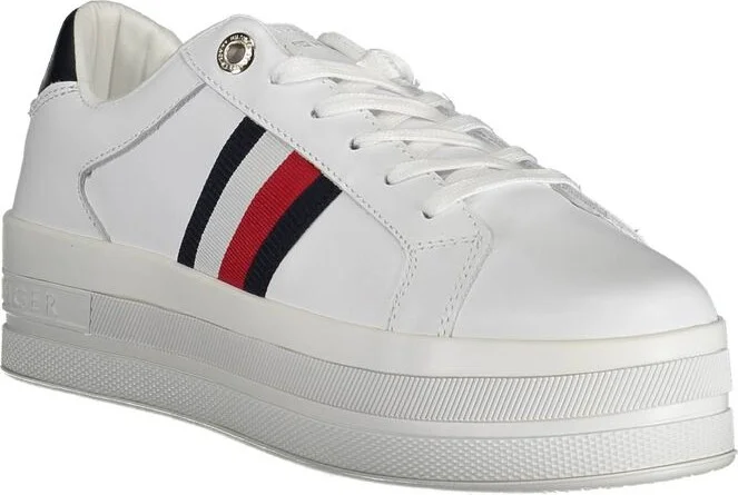 White Polyester Women's Sneaker - Image 2