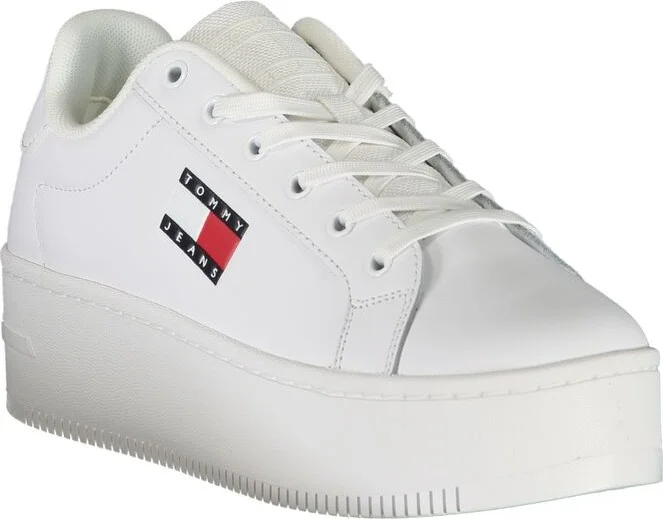 White Polyester Women's Sneaker - Image 2