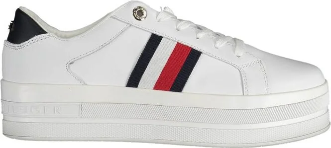 White Polyester Women's Sneaker
