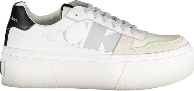 White Polyester Women's Sneaker