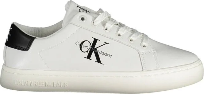 White Polyester Women's Sneaker