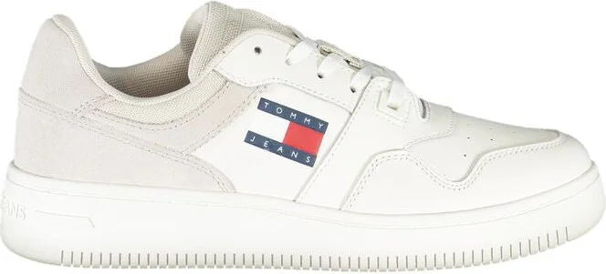 White Polyester Women's Sneaker