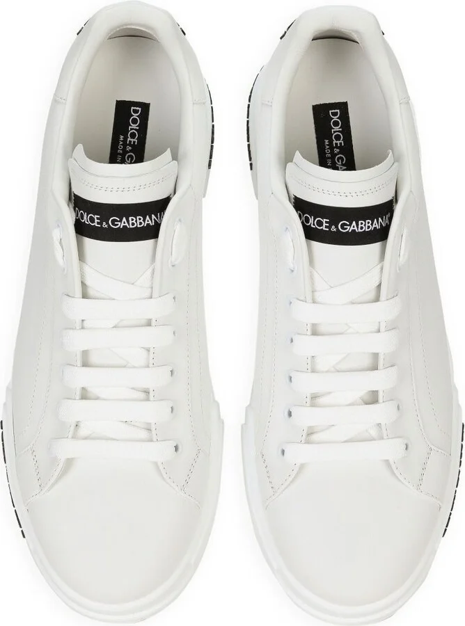 White Portofino Leather Sneakers - Image 4