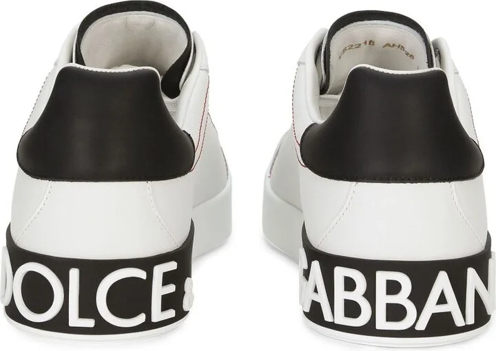 White Portofino Leather Sneakers - Image 3