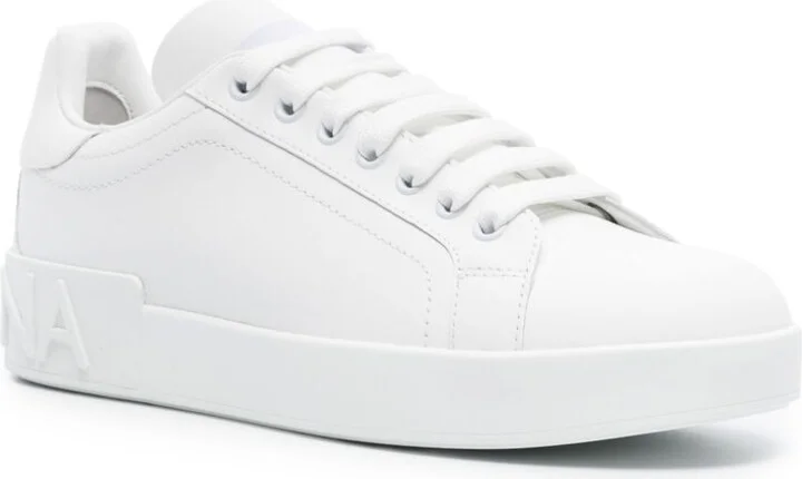 White Portofino Leather Sneakers - Image 2