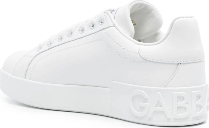White Portofino Leather Sneakers - Image 3