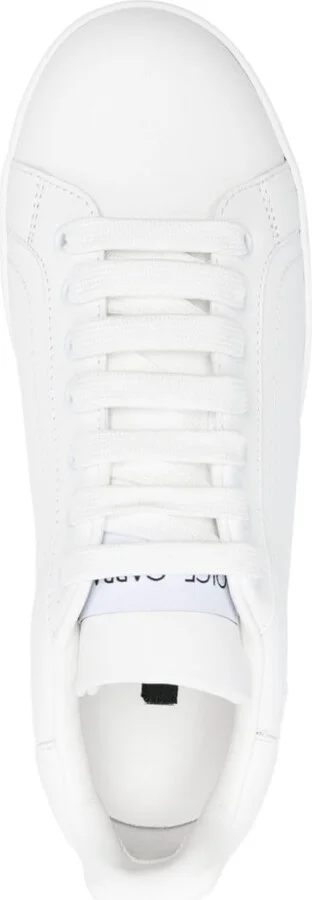 White Portofino Leather Sneakers - Image 4