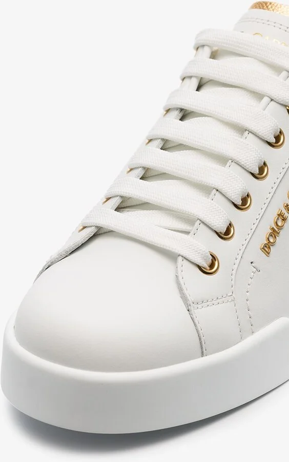 White Portofino Leather Sneakers - Image 5