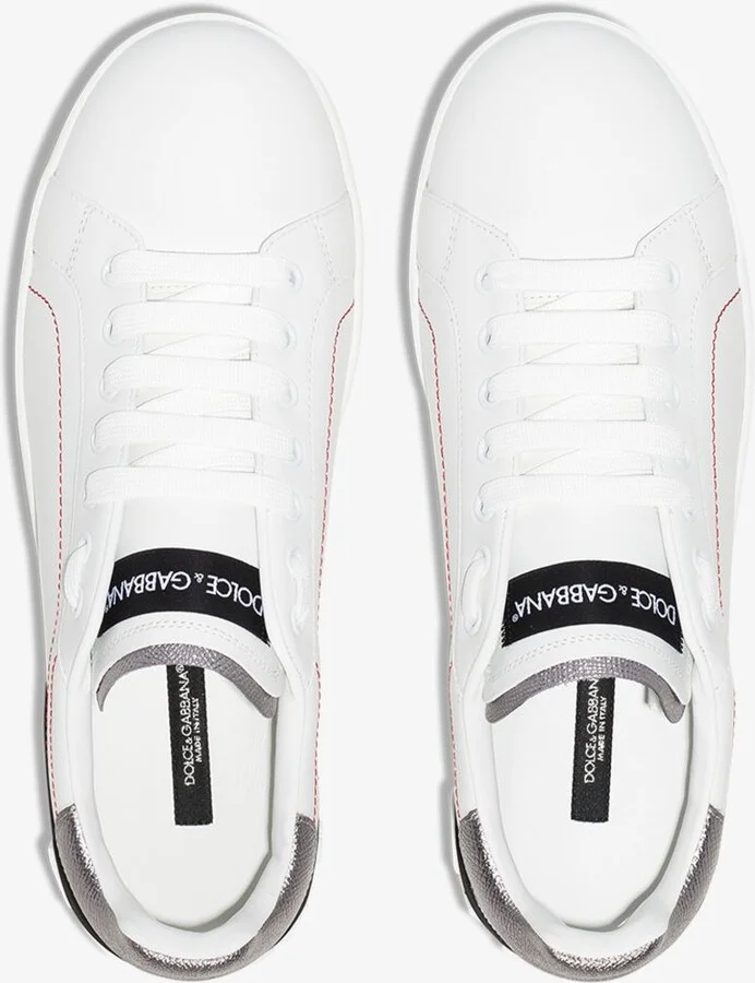 White Portofino Leather Sneakers - Image 5