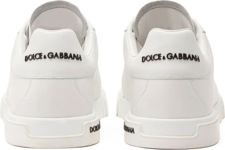 White Portofino Leather Sneakers - Image 3