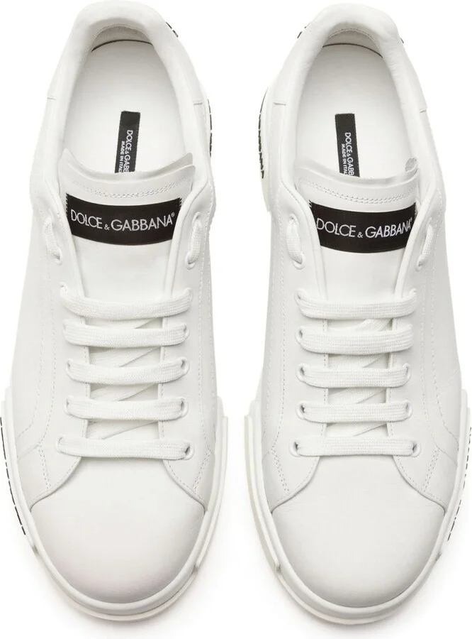 White Portofino Leather Sneakers - Image 4