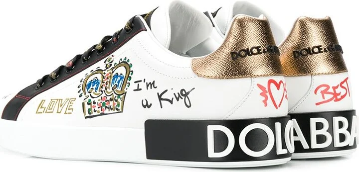 White Portofino Leather Sneakers - Image 3