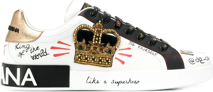 White Portofino Leather Sneakers