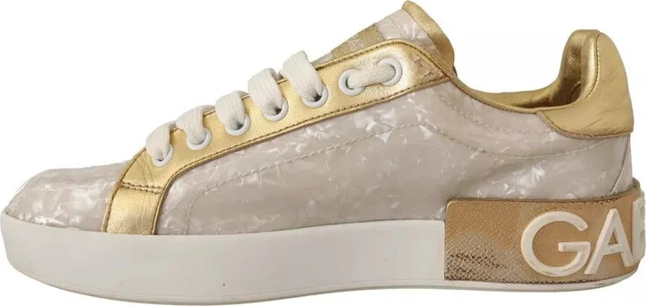 White Portofino Mother Of Pearl Sneakers Casual Women's Shoes (Pre-Owned) - Image 5