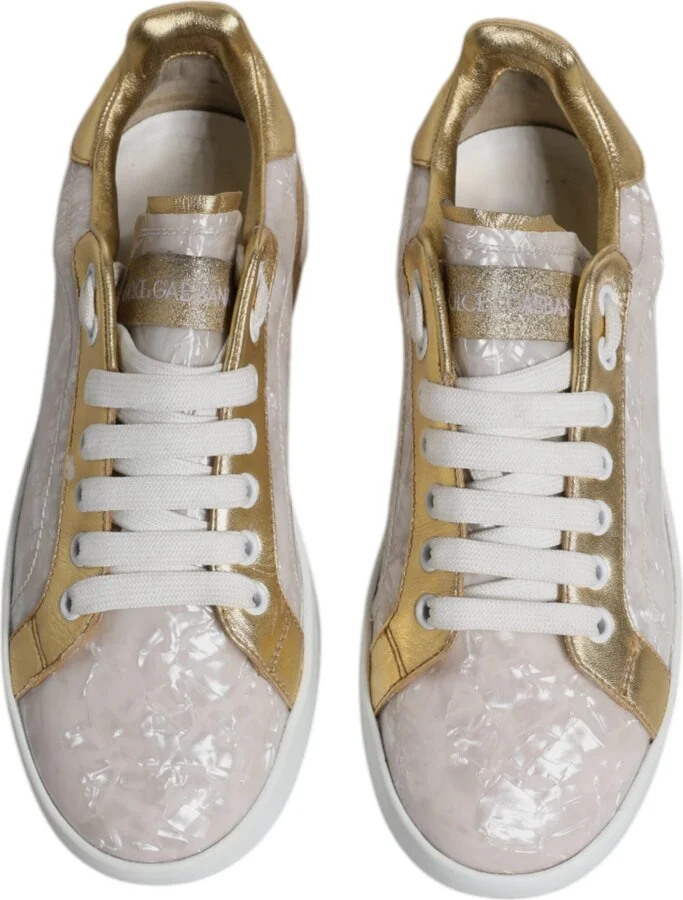 White Portofino Mother Of Pearl Sneakers Casual Women's Shoes (Pre-Owned) - Image 3