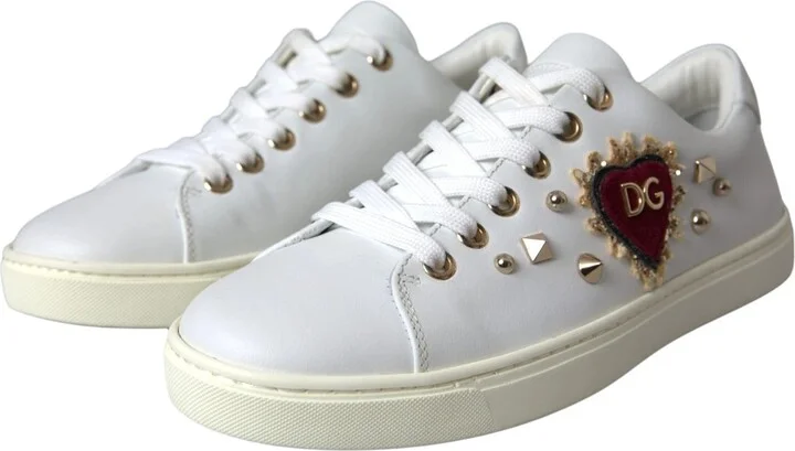 White Portofino Sacred Heart Sneakers Women Women's Shoes - Image 4