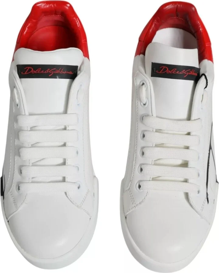 White Red Portofino Low Top Sneakers Men's Shoes (Pre-Owned) - Image 4