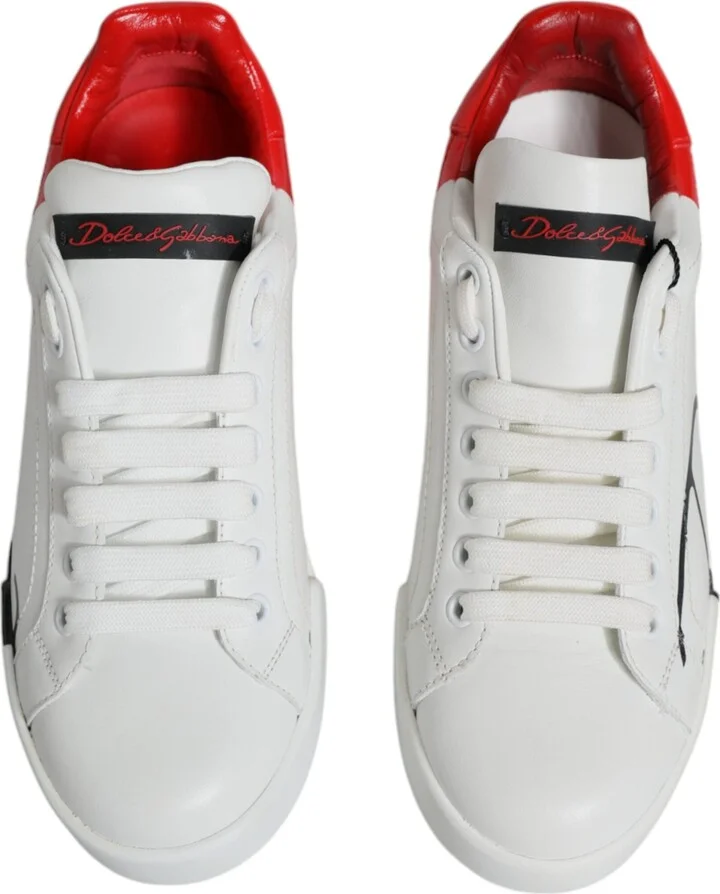 White Red Portofino Low Top Sneakers Women's Shoes (Pre-Owned) - Image 3
