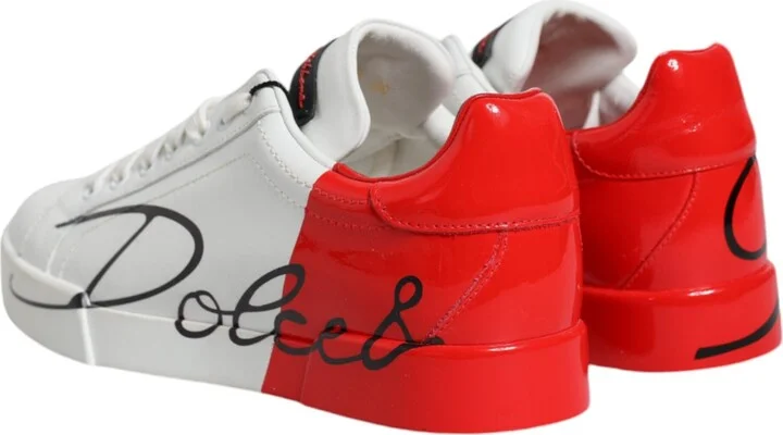 White Red Portofino Low Top Sneakers Women's Shoes (Pre-Owned) - Image 5