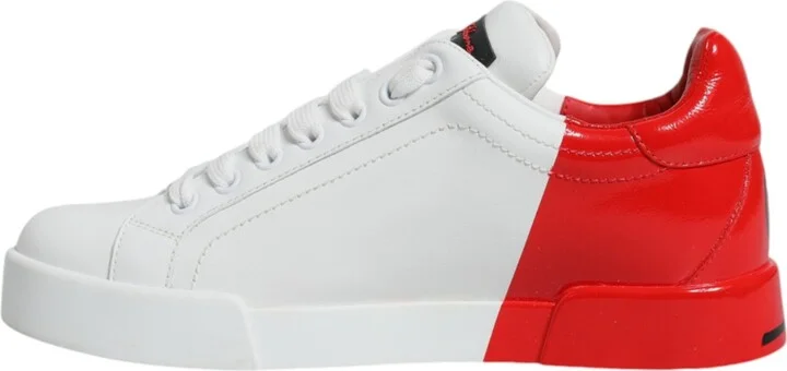 White Red Portofino Low Top Sneakers Women's Shoes (Pre-Owned) - Image 6