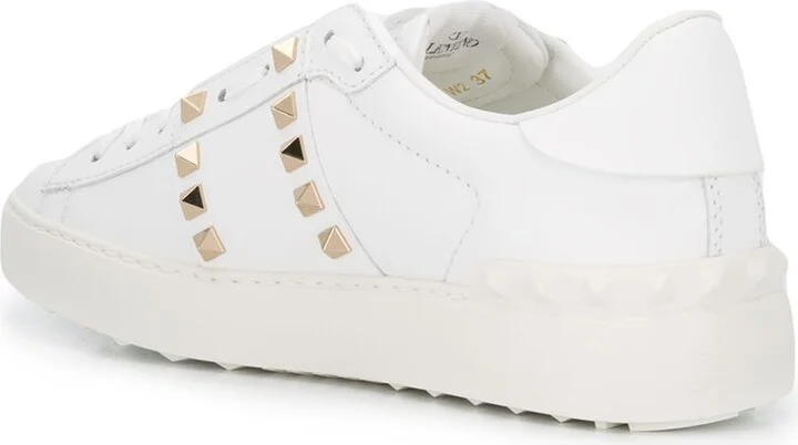 White Rockstud Untitled 11 Leather Sneakers - Image 3