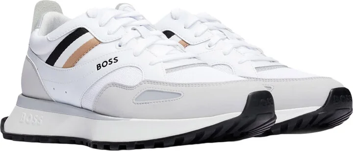 White Runner Style Hybrid Sneakers With Eva Rubber Sole - Image 2