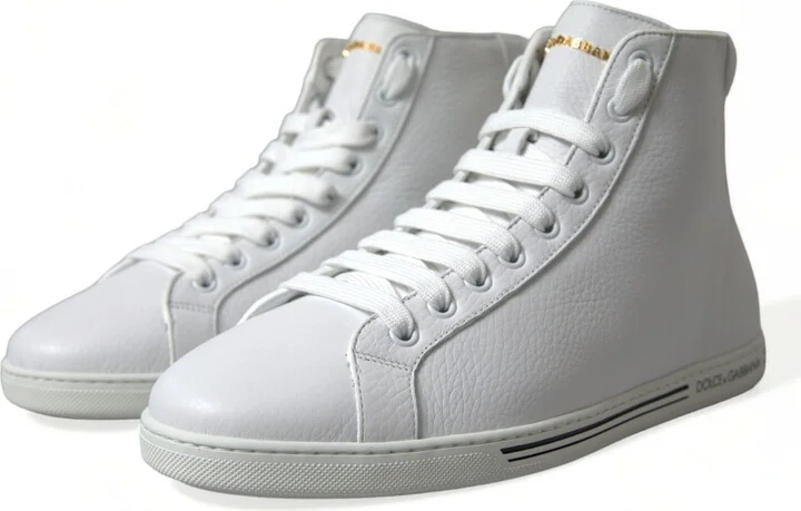 White Saint Tropez High Top Men Sneakers Men's Shoes - Image 3
