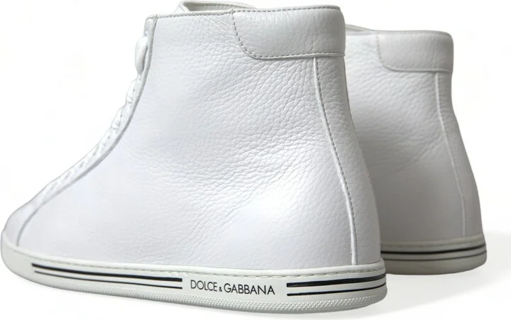 White Saint Tropez High Top Men Sneakers Men's Shoes - Image 4
