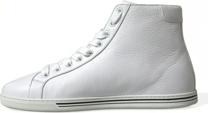 White Saint Tropez High Top Men Sneakers Men's Shoes - Image 5