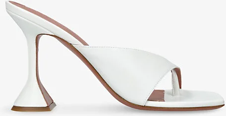 White Shiona 95 Leather Heeled Mules Eur 37.5 / 4.5 Uk Women