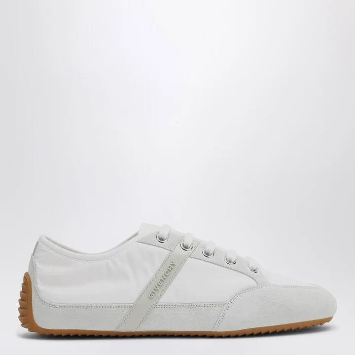 White Silm sneakers in nylon and suede