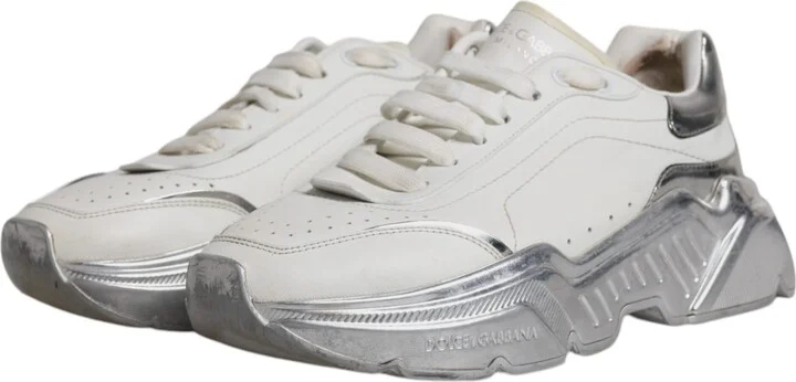 White Silver Daymaster Low Top Sneakers Women's Shoes (Pre-Owned) - Image 4