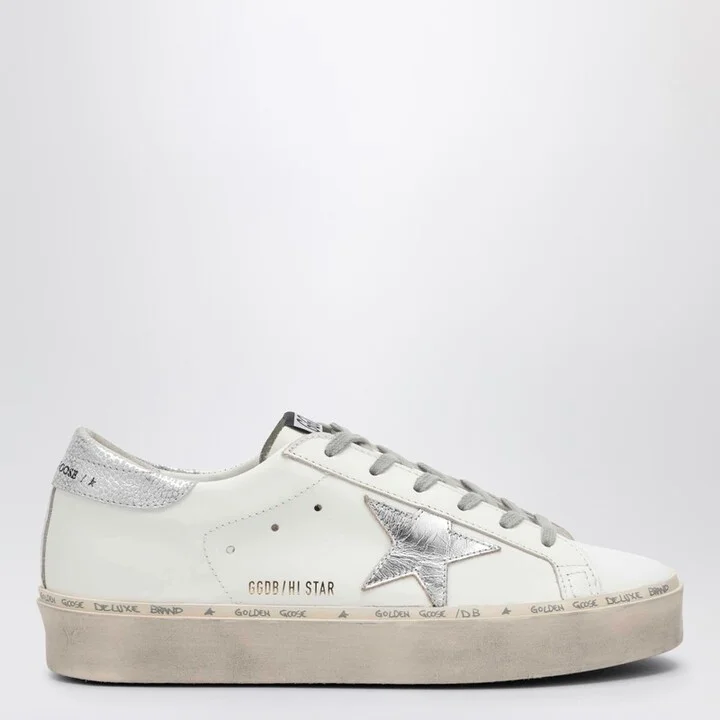 White/silver Hi-Star sneakers