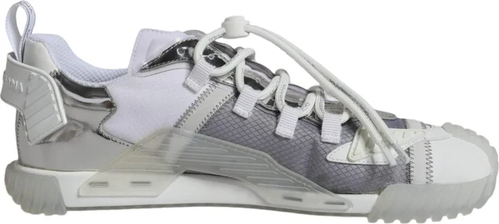 White Silver Low Top NS1 Sneakers Men's Shoes