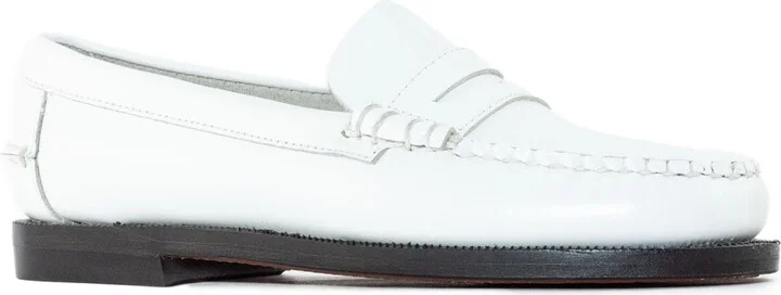 White Smooth Grain Leather Loafer - Image 2